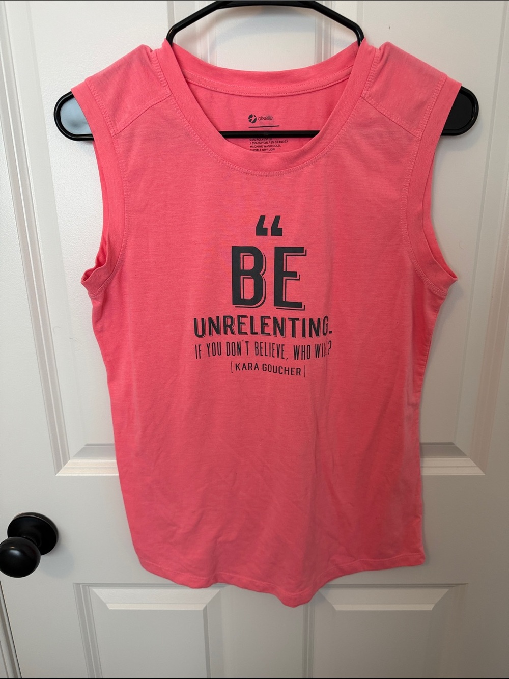 oiselle Coral Pink 'Be Unrelenting' Muscle Tee